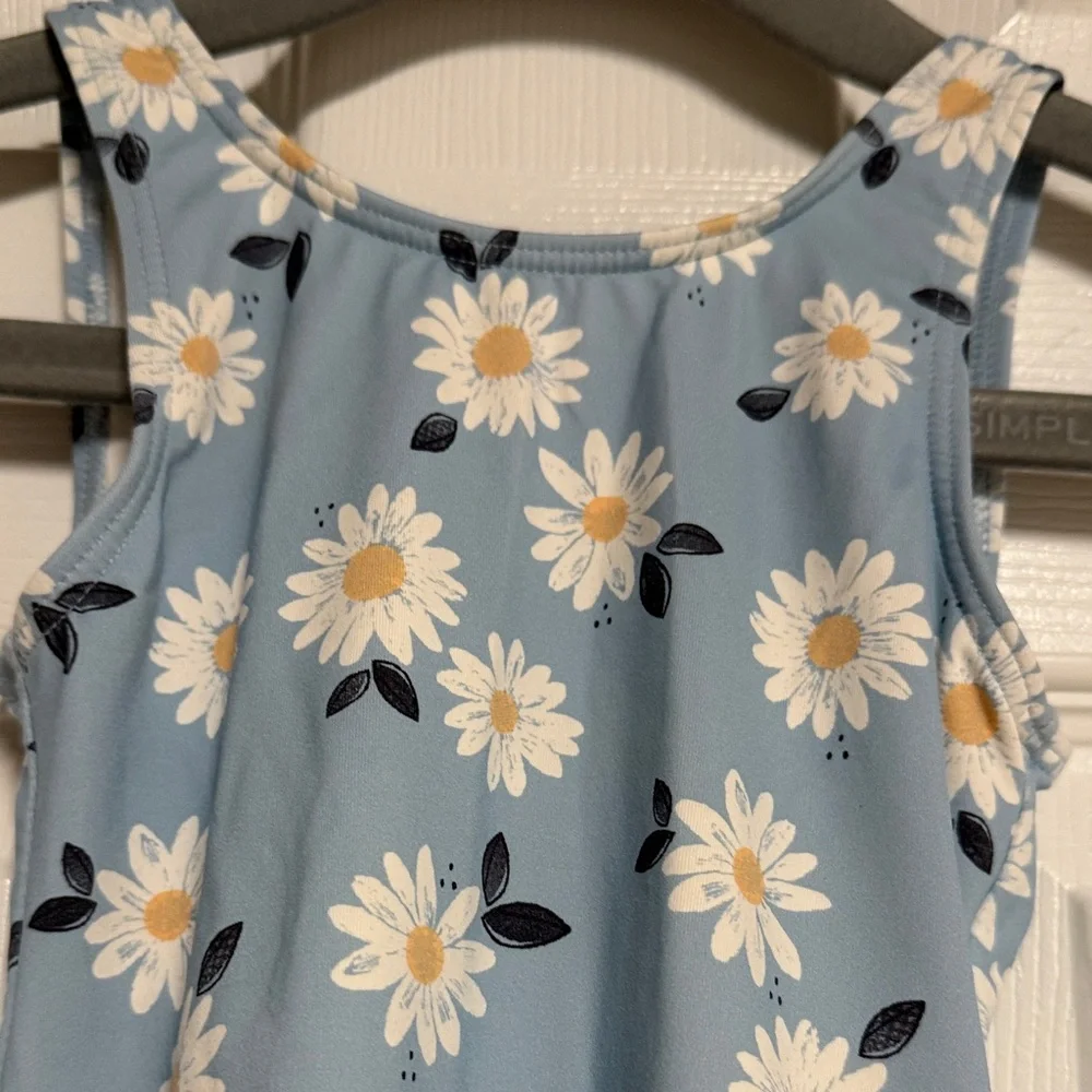 Petit Lem Blue Daisy Kids Swim One Piece